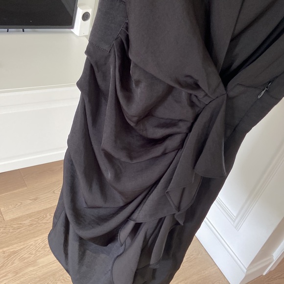 Allsaints brand new with tags on it black wrap dress with side zipper - Picture 12 of 14